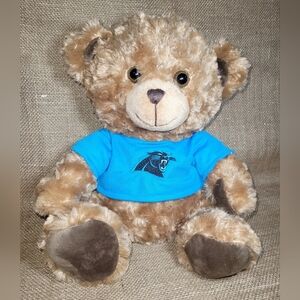 Carolina Panthers 16" Brown Teddy Bear In Team Jersey~ Fan Gift~ Collectible EUC